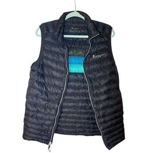 Cotopaxi Black and Blue Puffer Vest